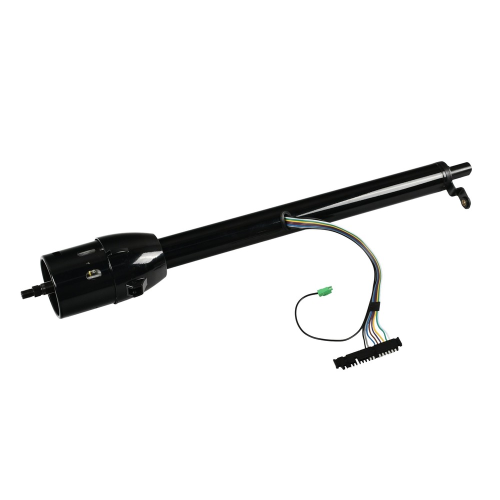 Universal 30" Black Stainless Tilt Automatic Steering Column & Adapter No Key