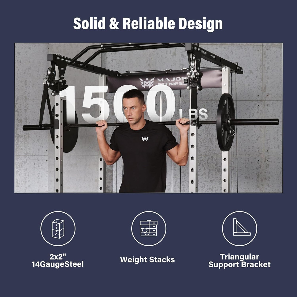 Drone1 Power Cage - Multi-Function Power Rack for Home Gym, Squat Rack, Cable Cr