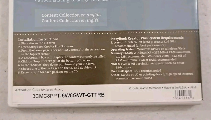 Creative Memories Digital Content & Software-STORYBOOK