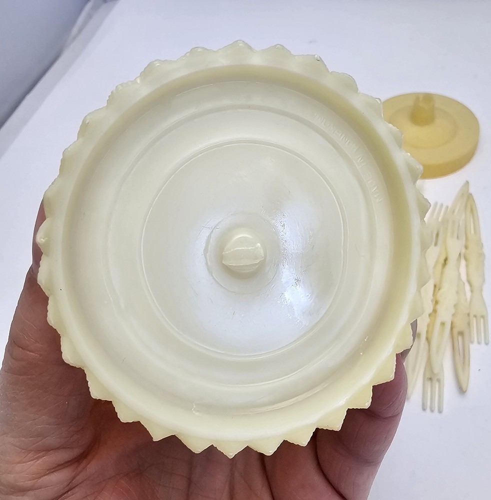 Vintage Cocktail Fork Set - Ivory Celluloid
