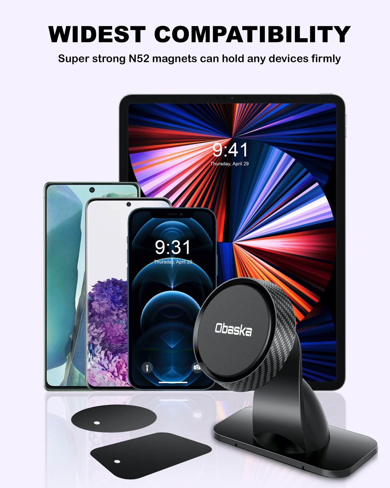 Magnetic Phone Holder for Car, Dashboard Car Phone Holder Mount