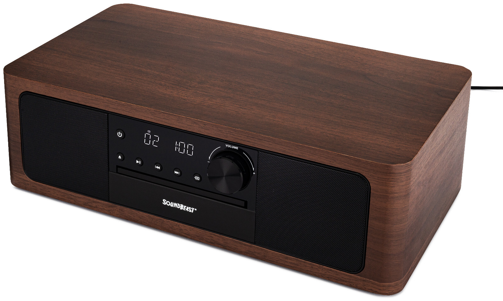 SoundBeast Stereo Shelf System CD Player, Bluetooth, FM Radio, USB Playback, Aux