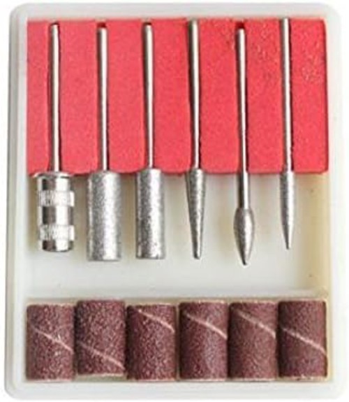 6pc Nail Drill Bits for Machine Replacement 3/32" Shank Size Acrylic Art