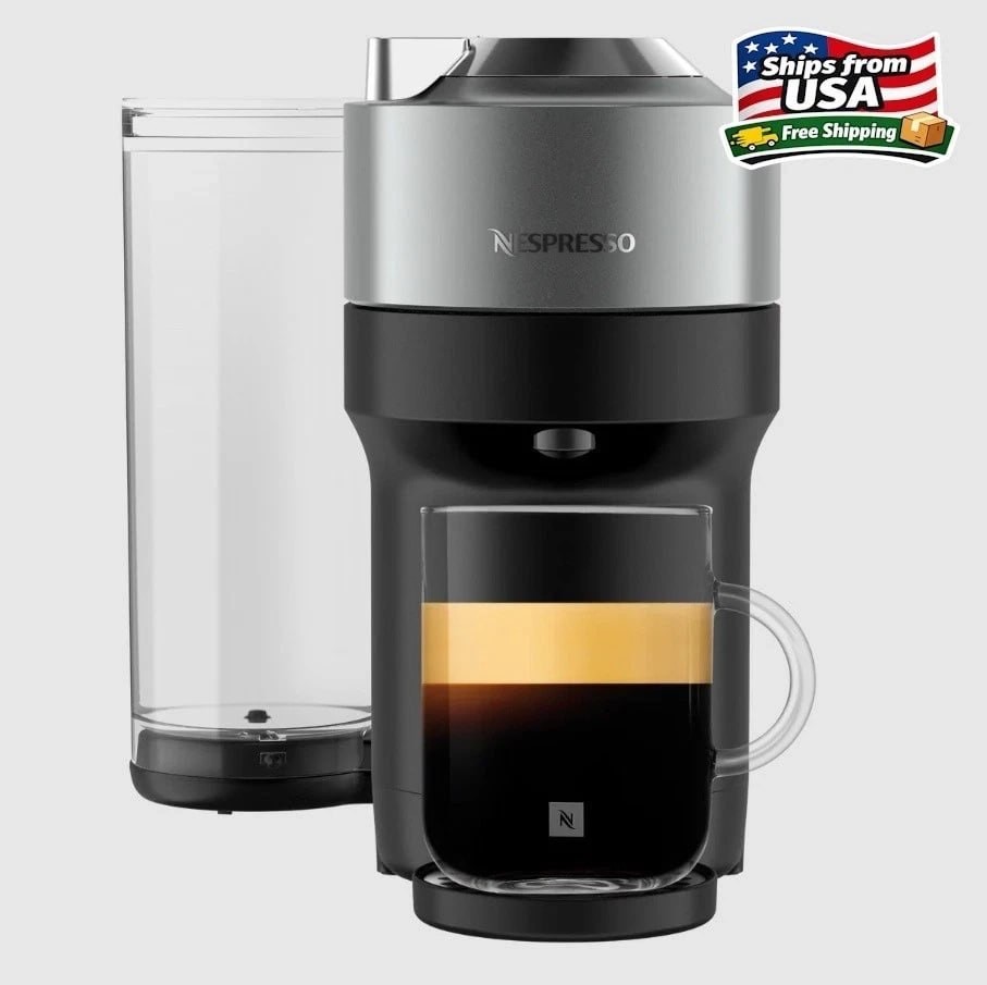 SALE! Nespresso Pixie Silver Redesign Espresso Machine, FREESHIPPING