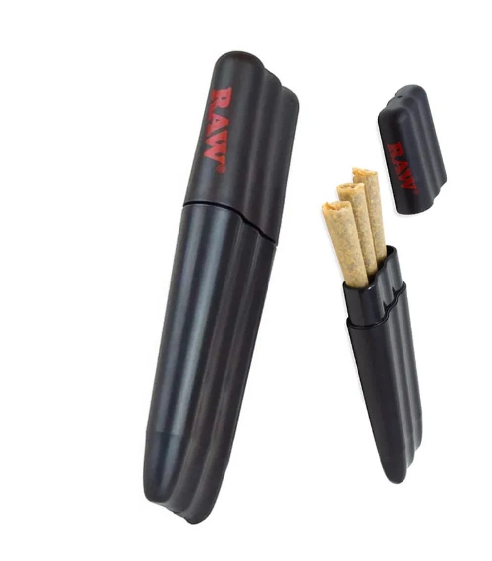 Raw Three Tree Triple Pre-Roll Case Black 2 - 12 Pack (Free Shipping)