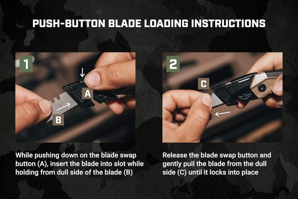 Armor-Grade Compact Utility Knife with 3 Blades - Ultimate Durability