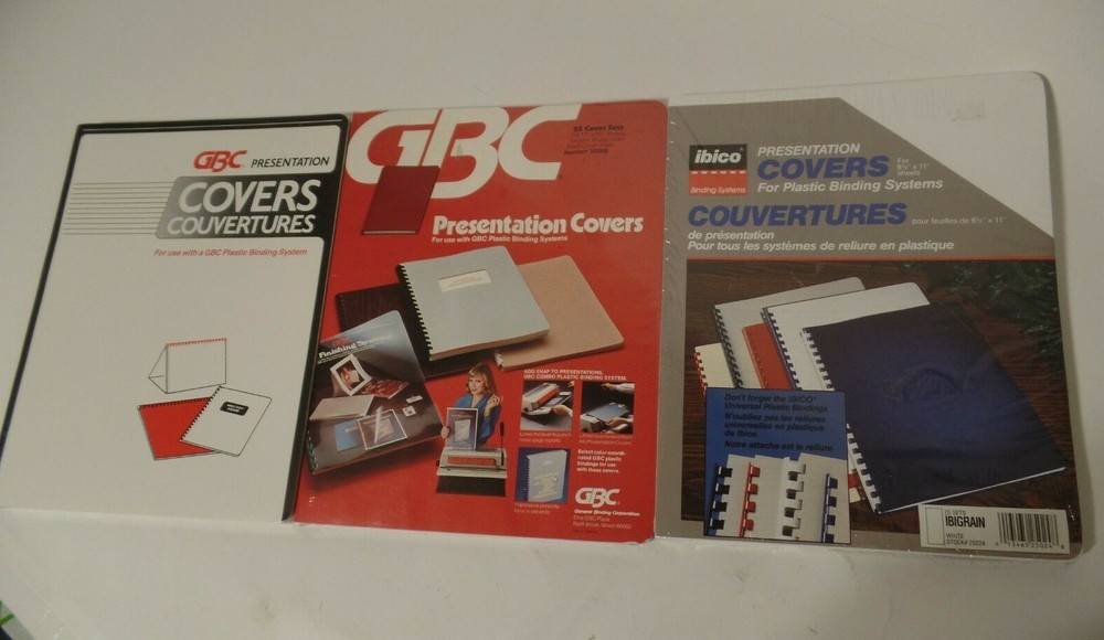 3Pack GBC Transparent Covers and Presentation Binding Covers Clear Round Corner
