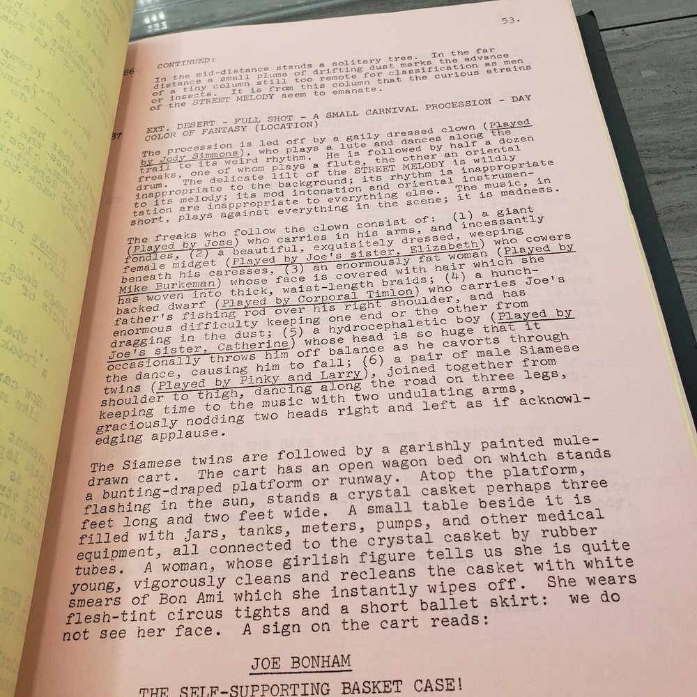 Johnny Got His Gun Original Movie Script