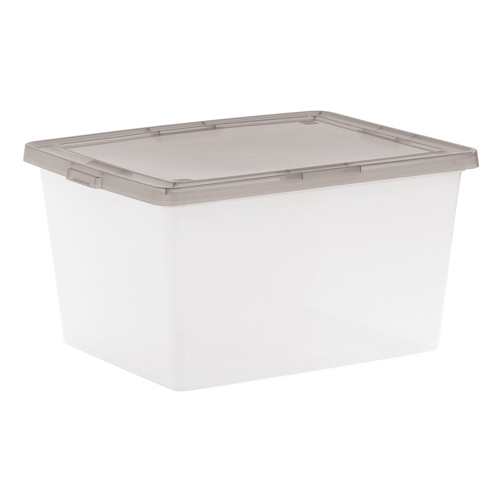 17 Qt. Plastic Storage Bins with Lids, Clear, Stackable Totes, Containers 8Pk
