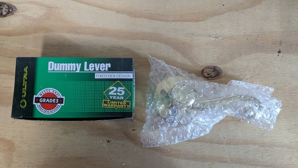 Ultra Hardware Dummy Lever Fixed Hex Design 4700XUS3 Polished Brass