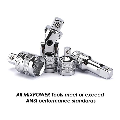 10-Piece Drive Tool Accessory Set - Socket Adapters, Extension Bars, Universal J