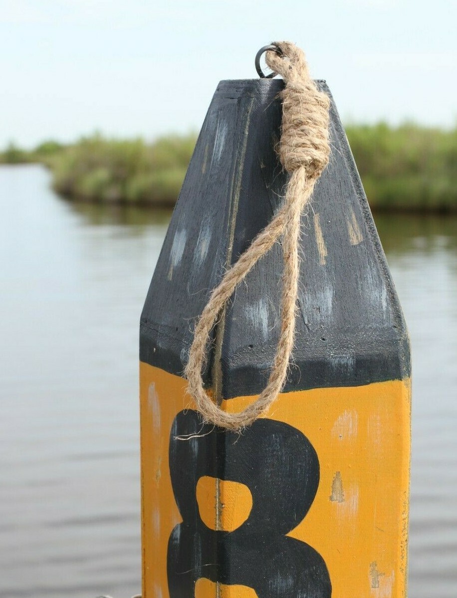 Lobster Shack Restaurant Decor Weathered Look Wood Buoy Float - WF-3