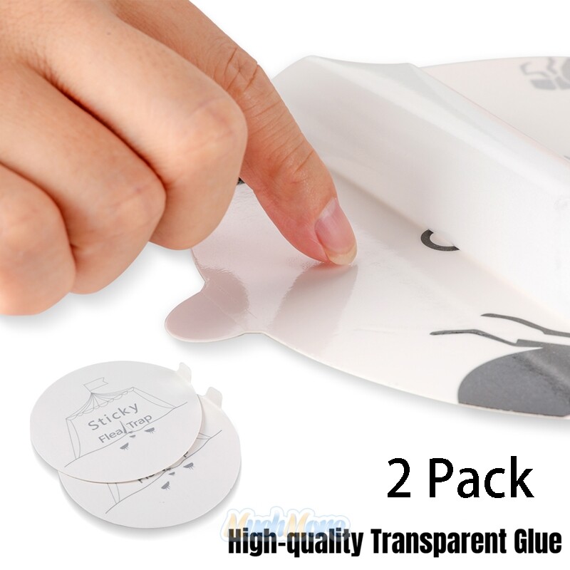 Lots Disposable Flea Trap Sticker Sticky Flea Bugs Trap Refill Flea Glue Discs