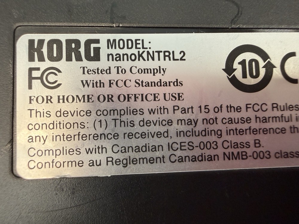 Korg Nano Kontrol 2 USB MIDI Controller Black Missing Few Knobs