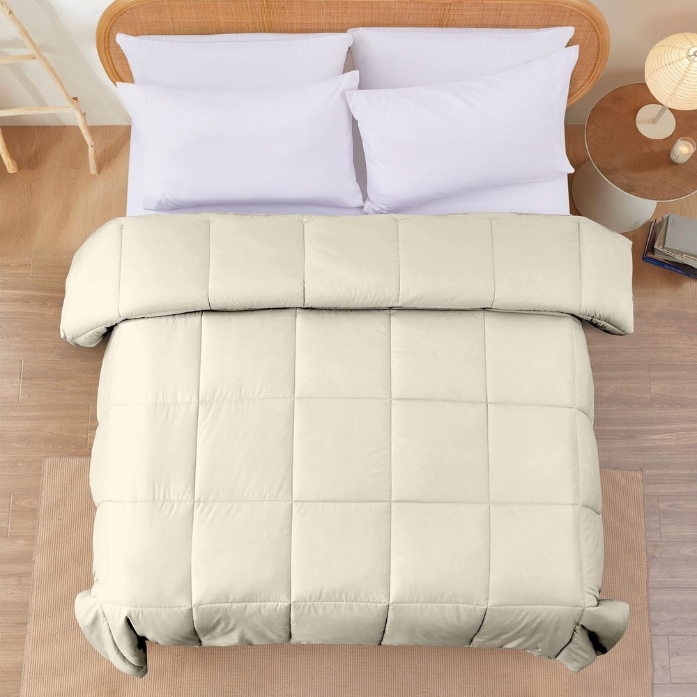 Modern Threads Down Alternative Reversible Comforter Ivory/Taupe King