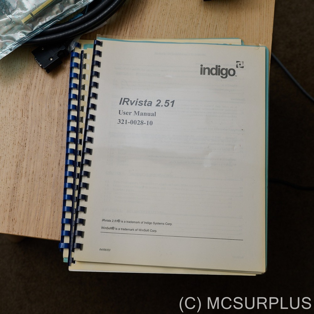 Flir Indigo Systems Alpha NIR InGaAs camera, card cords, LabView program SDK etc