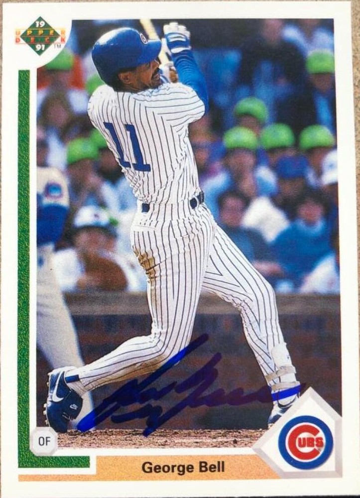 George Bell Autographed 1991 Upper Deck #742