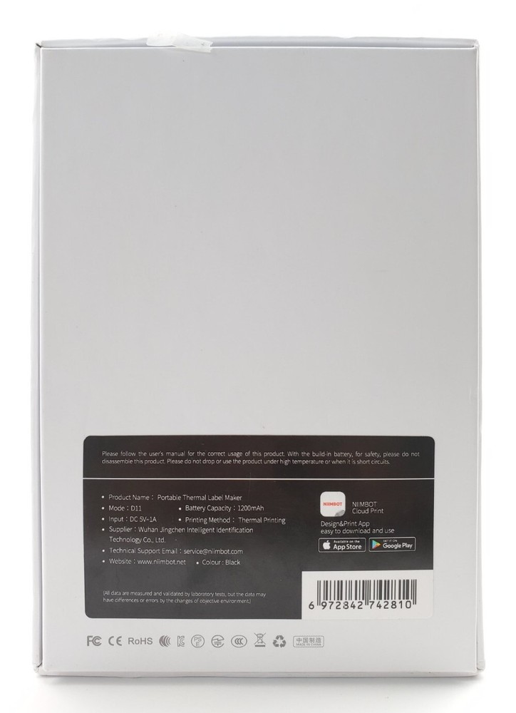 NiiMbot D11 Printer Portable Thermal Label Maker Machine