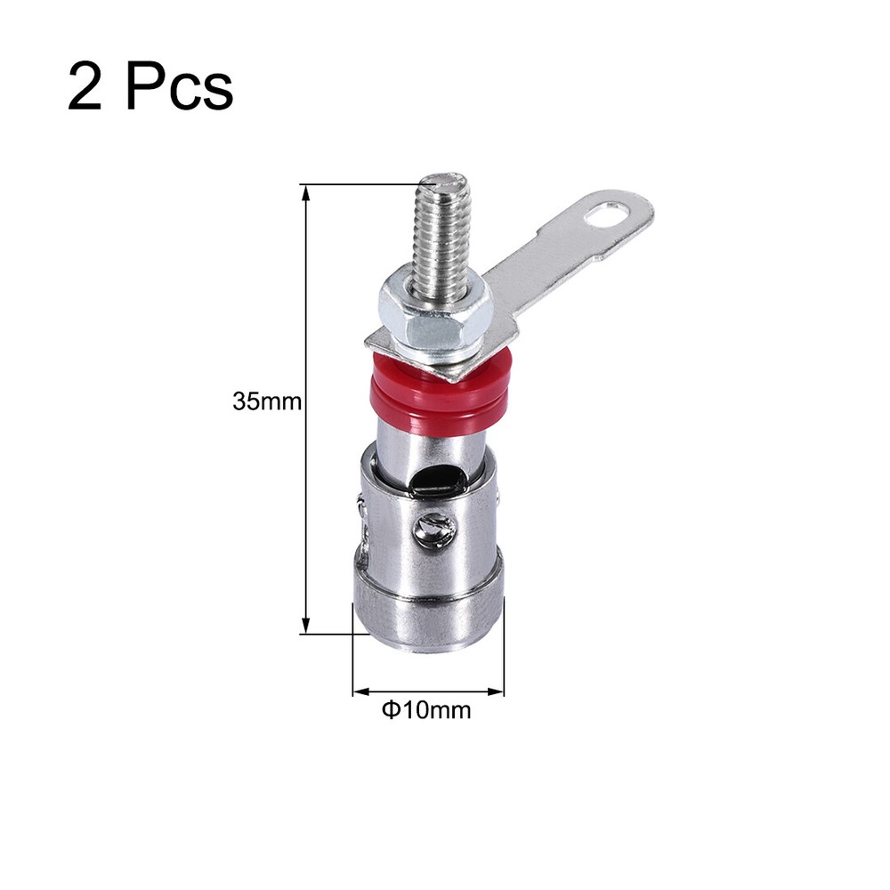 2PCS Amplifier Terminal Connector Binding Post 36mm Spring Load Press Subwoofer