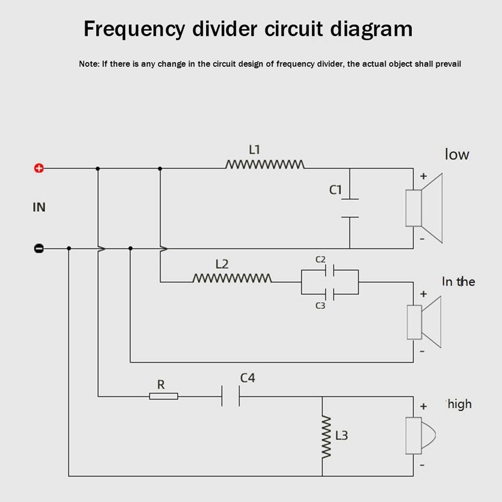 3 Way Frequency Divider Treble+Midrange+ HiFi Crossov Audio Frequency7469