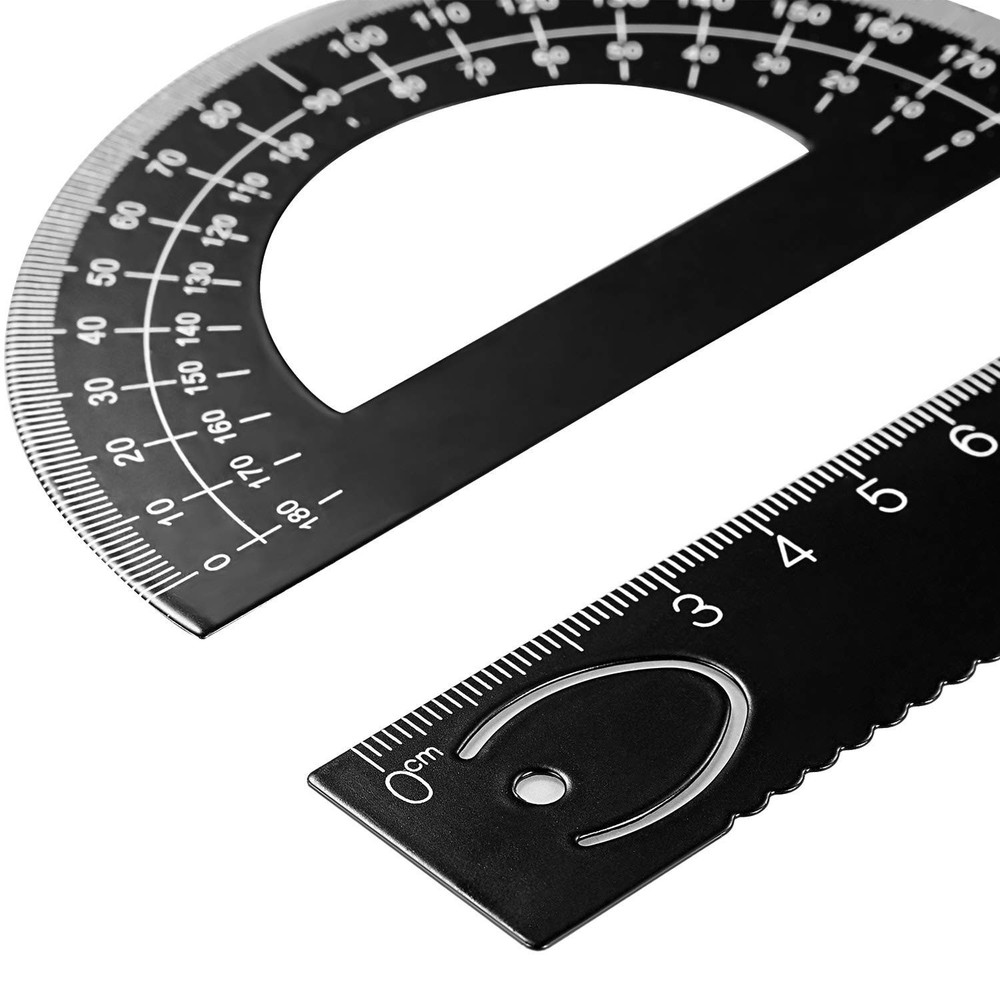 6 Pcs Aluminum Engineering Scale Ruler Set 12 Inch Drafting Tools for Architects