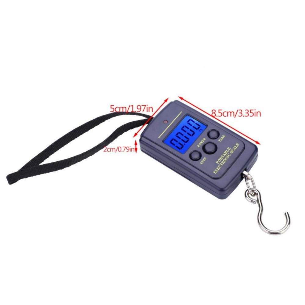 Digital Fish Scale with Backlit LCD Display, 88lb Capacity, Portable &