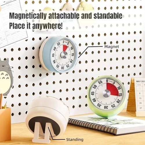 Kitchen Timer,Visual Timer,100% Mechanical Desk Timer,No Batteries