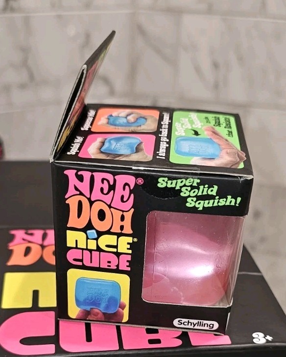 NeeDoh Nice Cube Super Solid Squish PINK 🩷 NEW Ships Same Day