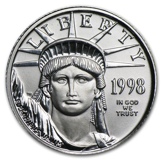 1998 $10 American *PLATINUM* Eagle 1/10