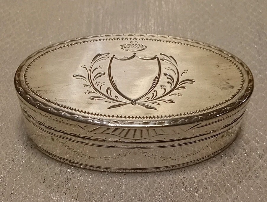 Solid Silver Snuffbox Circa 1820 French Fully Hallmarked.