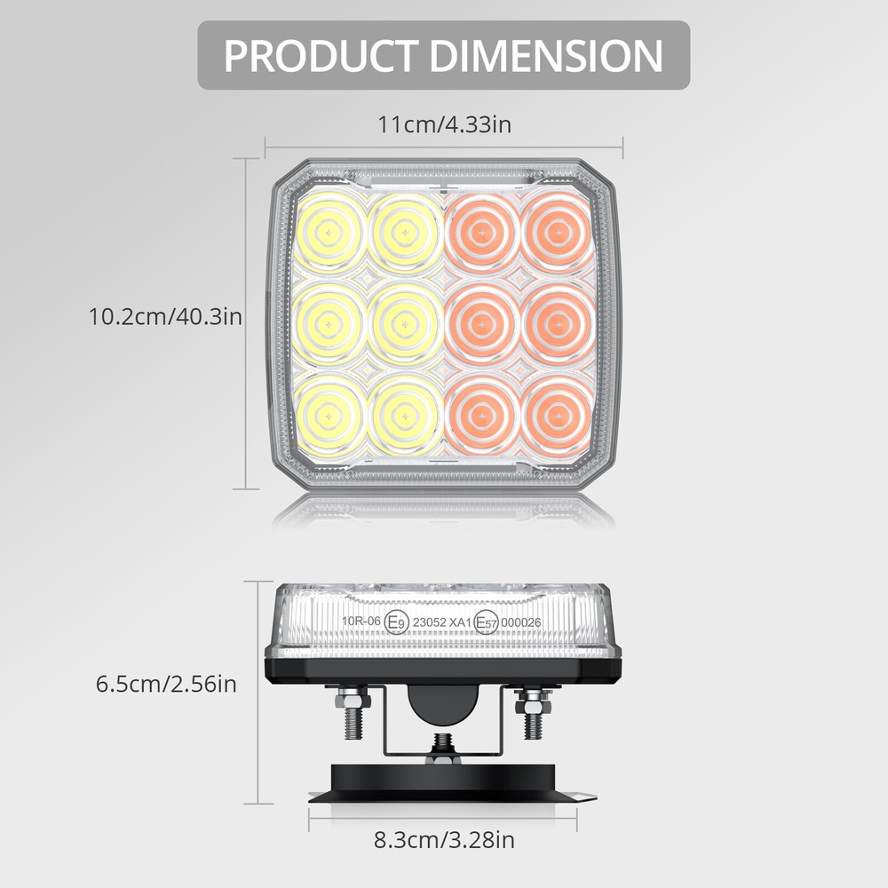 2X Magnetic Wireless Warning Strobe Beacon Light Emergency Flashing Rechargeable