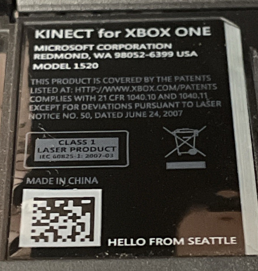 Microsoft Xbox One Kinect Sensor Bar - Black TESTED