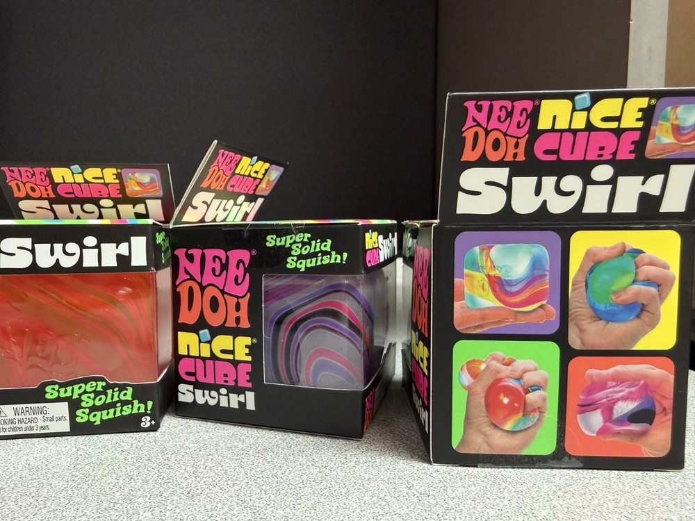 Nee Doh Nice Cube Swirl - Super Solid Squish! NEW IN BOX