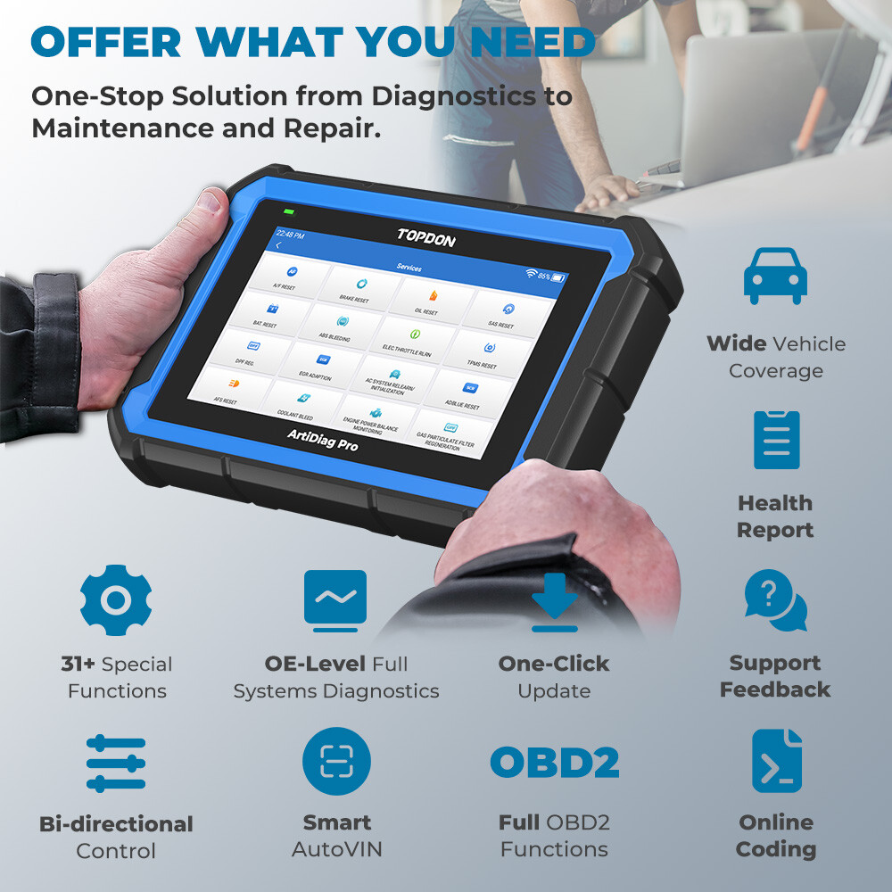 TOPDON ArtiDiag Pro Bidirection Diagnostic Tool Car OBD2 Scanner All System