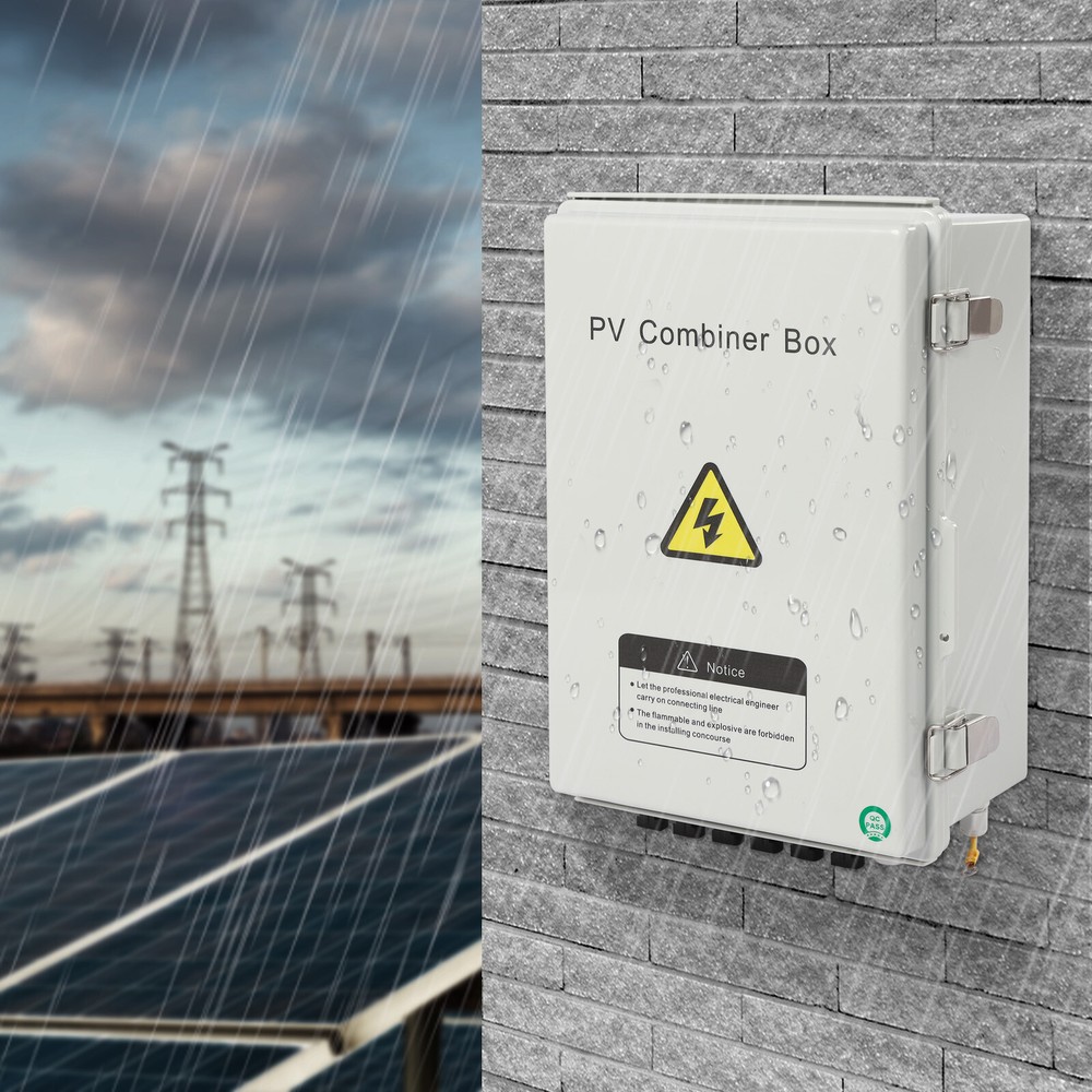 6 String Solar PV Combiner Box 15A Circuit Breaker for Solar Panel Plastic