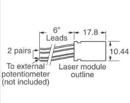 Variable IR Output Laser Diode Module 850nm, 0-5mW