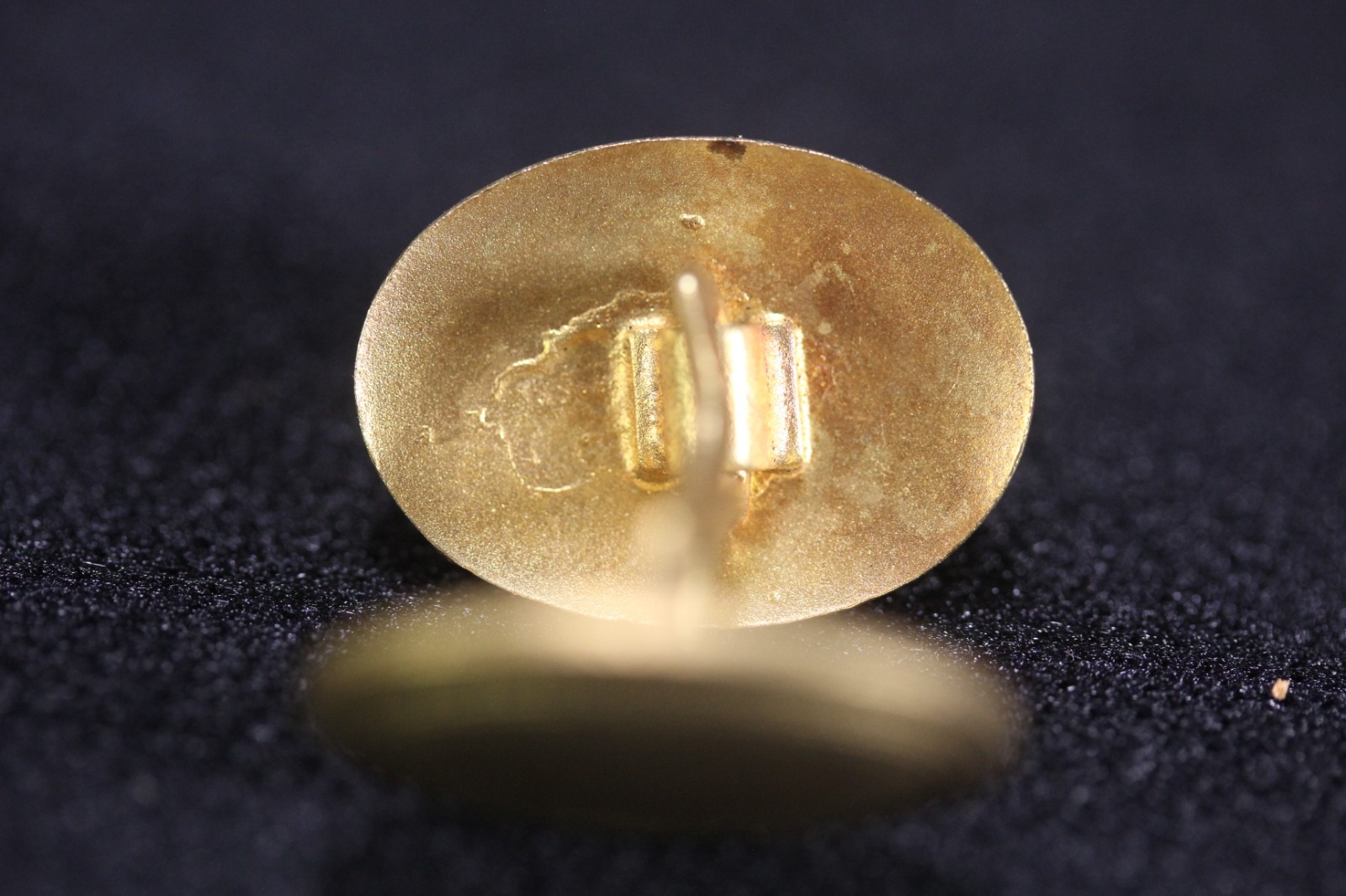 Antique Simons Gold Front Oval Cufflinks on Original Card NOS