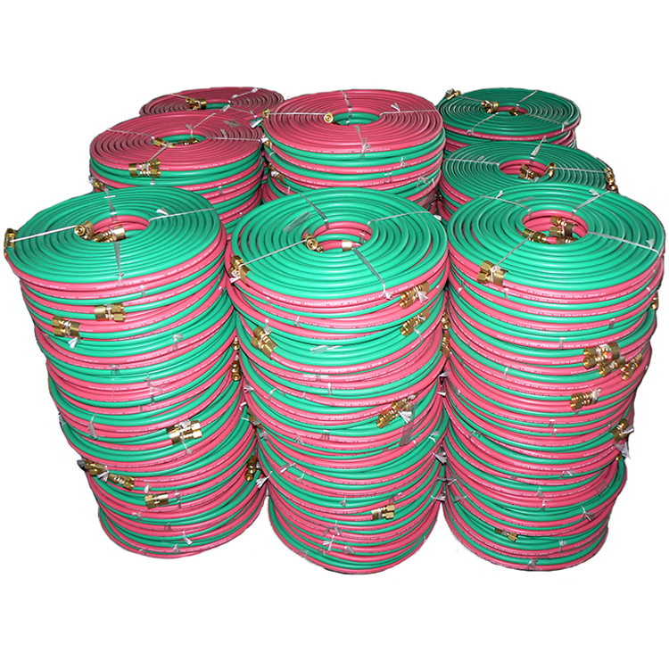 WeldingCity® 25-ft Grade-T Twin Hose 1/4" B-B Fitting Acetylene Propane Oxygen