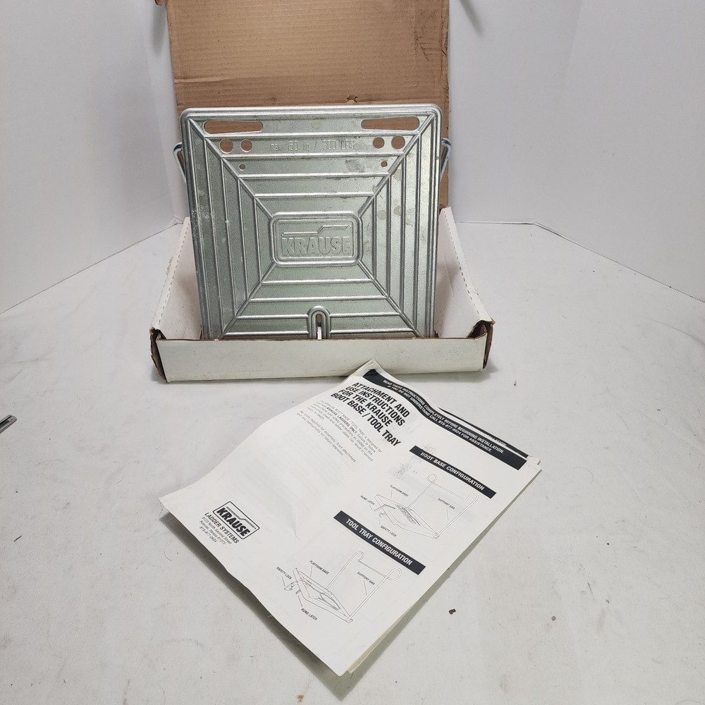 KRAUSE Ladder Boot Base / Tool Tray Model #141008 300lb Platform Accessory - NOS
