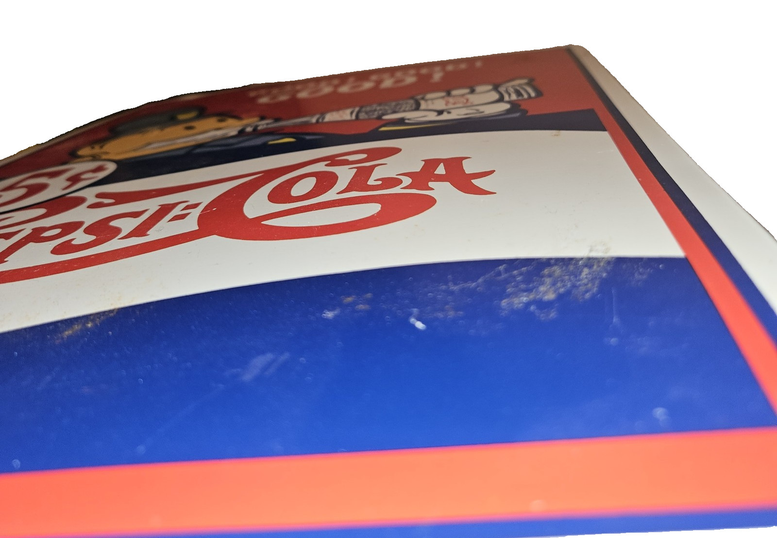 Vintage Pepsi-Cola 5 Cent Metal Sign Soda Advertisement Made USA
