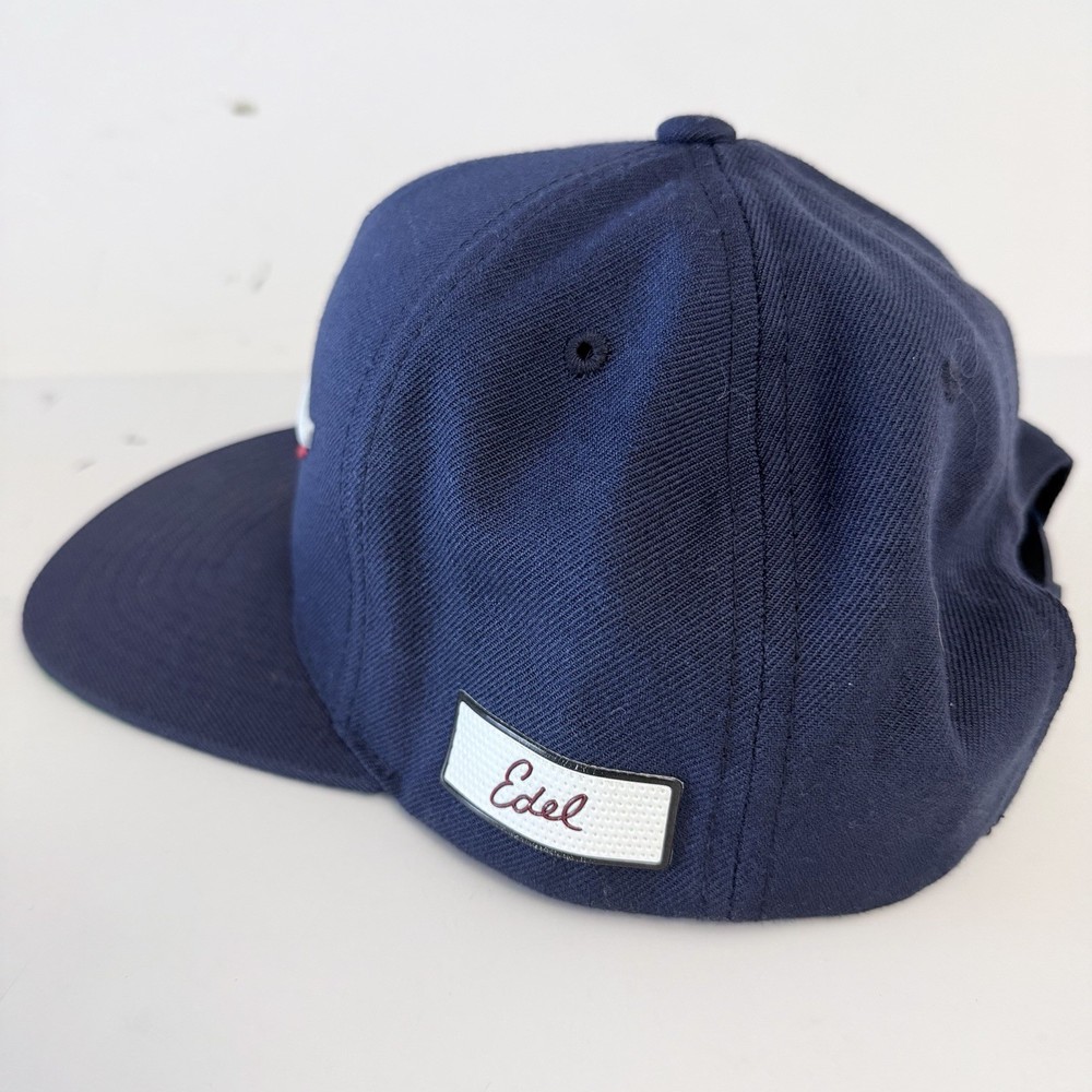Edel Golf Wings Adjustable Blue SnapBack Hat Cap Embroidered Flat Brim