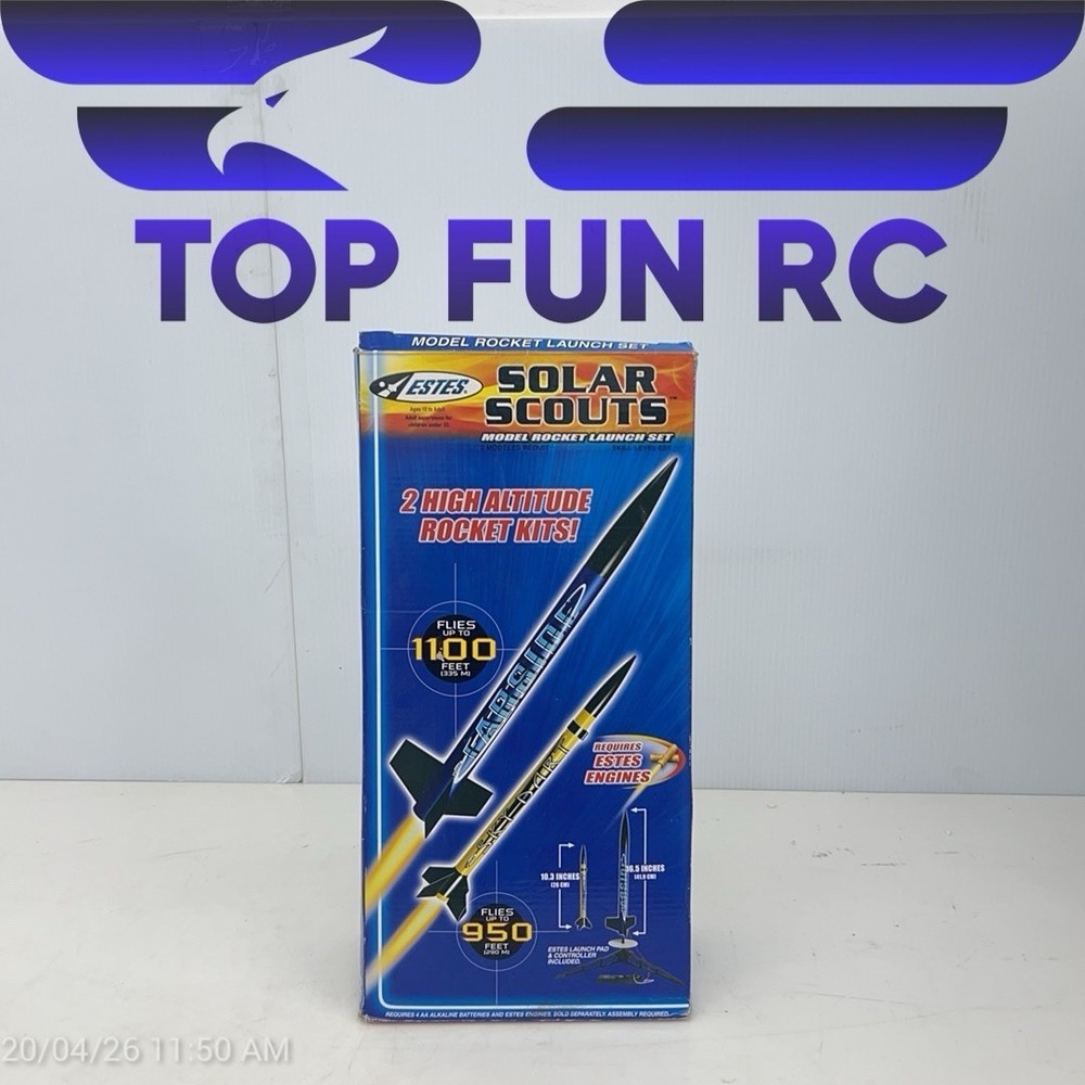 Estes Solar Scouts Model Rocket Launch Set -2 Rockets With Controller&Launch Pad