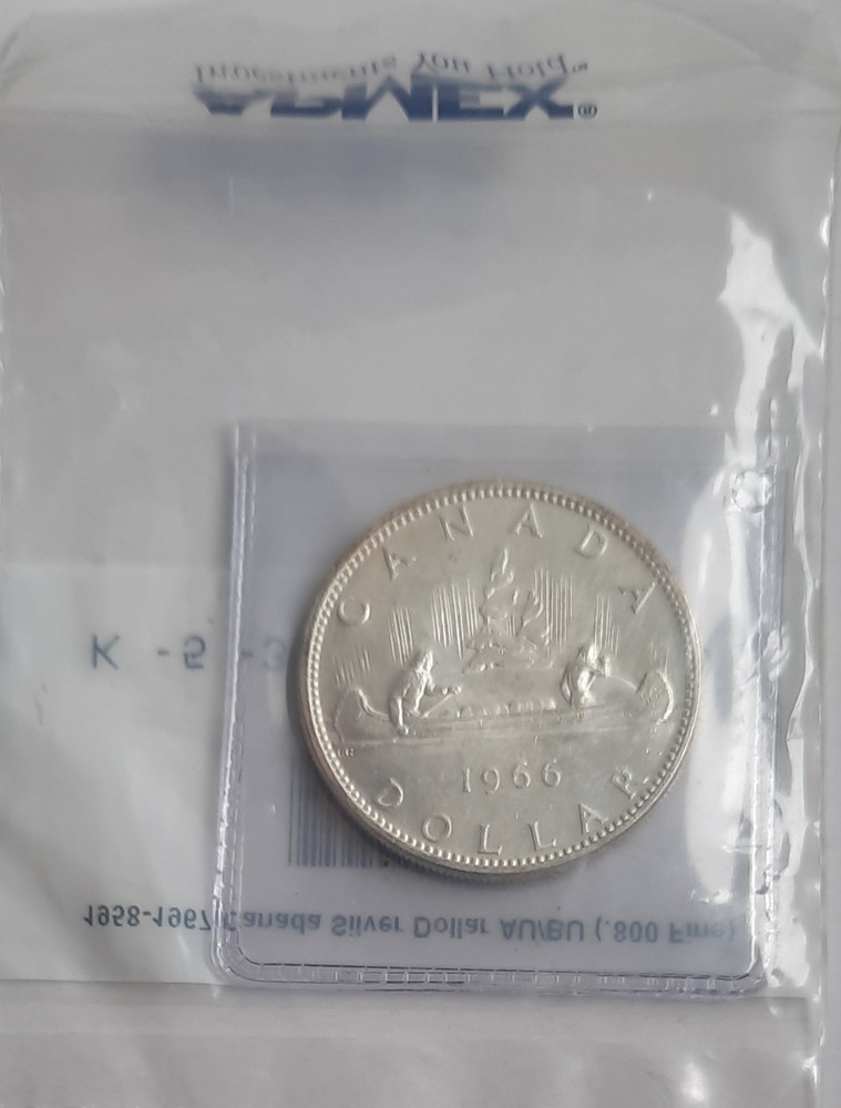 1966 Canada Silver Dollar – AU/BU – 80% Silver