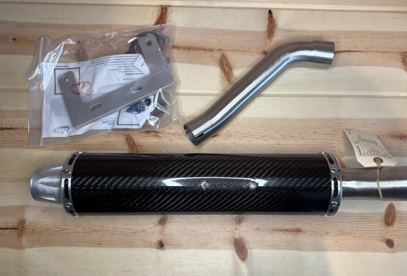 YAMAHA YFZ 450 2004-2013 HMF Exhaust Slip On Black Carbon Fiber