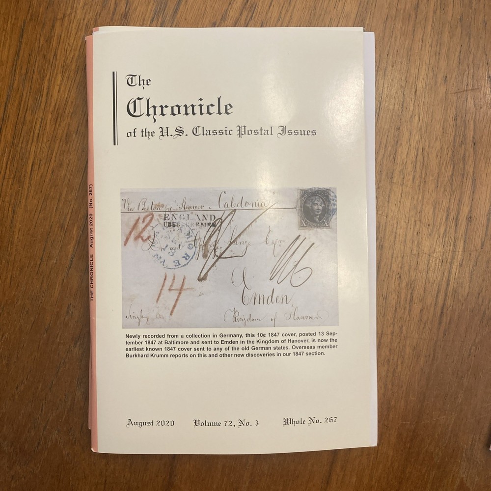 The Chronicle of US Classic Postal Issues 2020 Full year