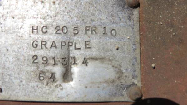 boom grapple, hydraulic w/rotator