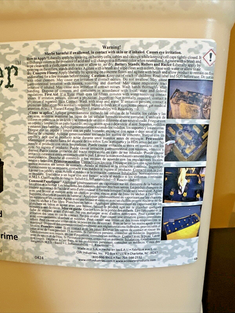 ACID EATER BATTERY NEUTRALIZER & DEGREASER 2.5 GAL