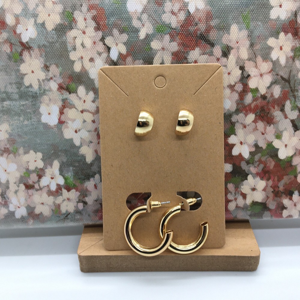 4 PC Gold-tone Earring Set Boho Retro Dangle Drop Hook New Free Ship 3059