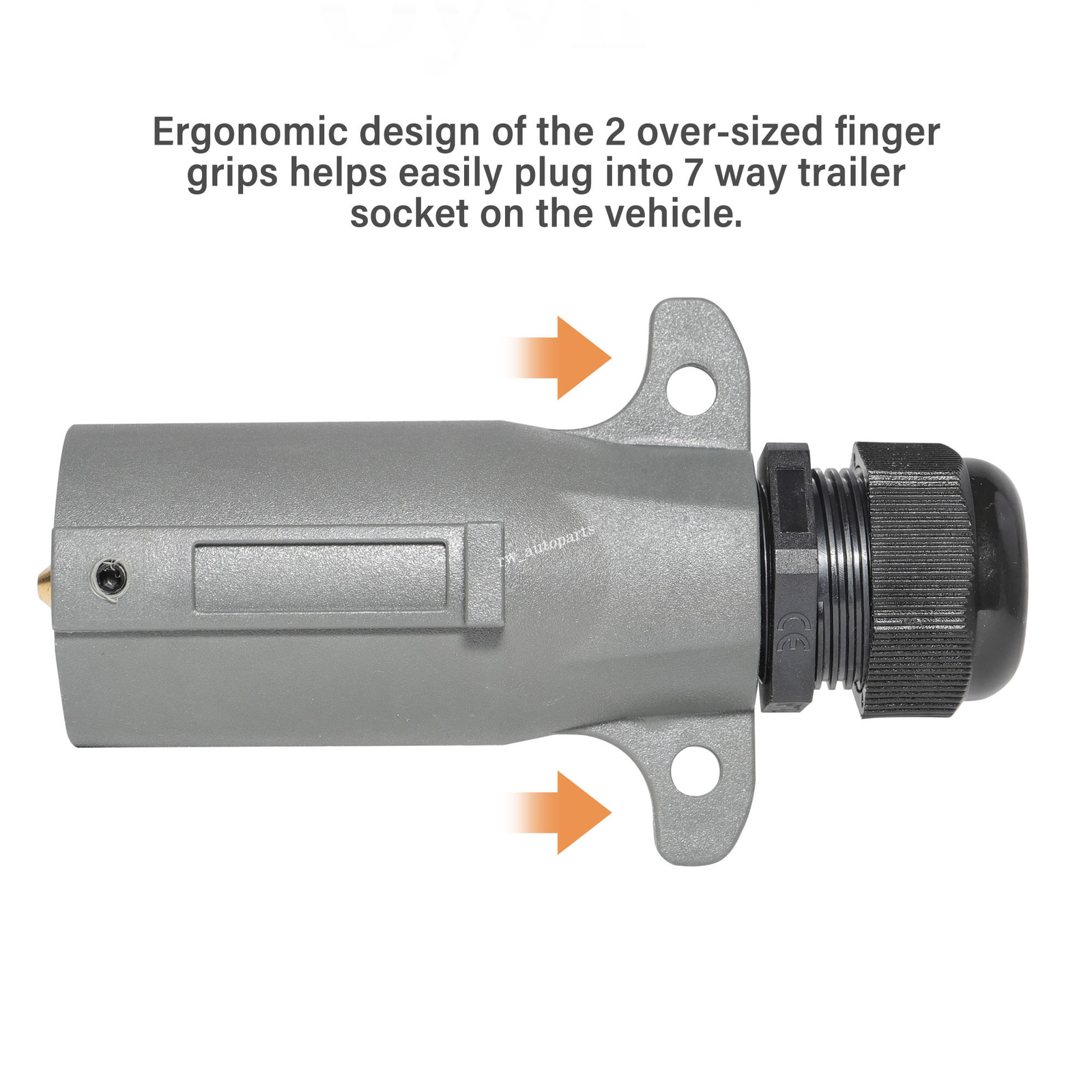 7-Way Blade Trailer Connector Plug with Waterproof Sealed 7 Pin RV-Style Adapter