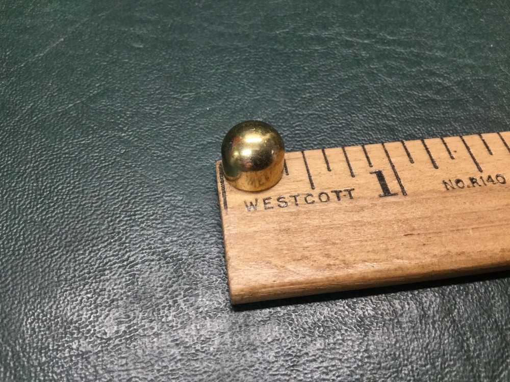 (1) Solid Brass Grandfather Clock Weight Shell Nut Finial End ~ NOS